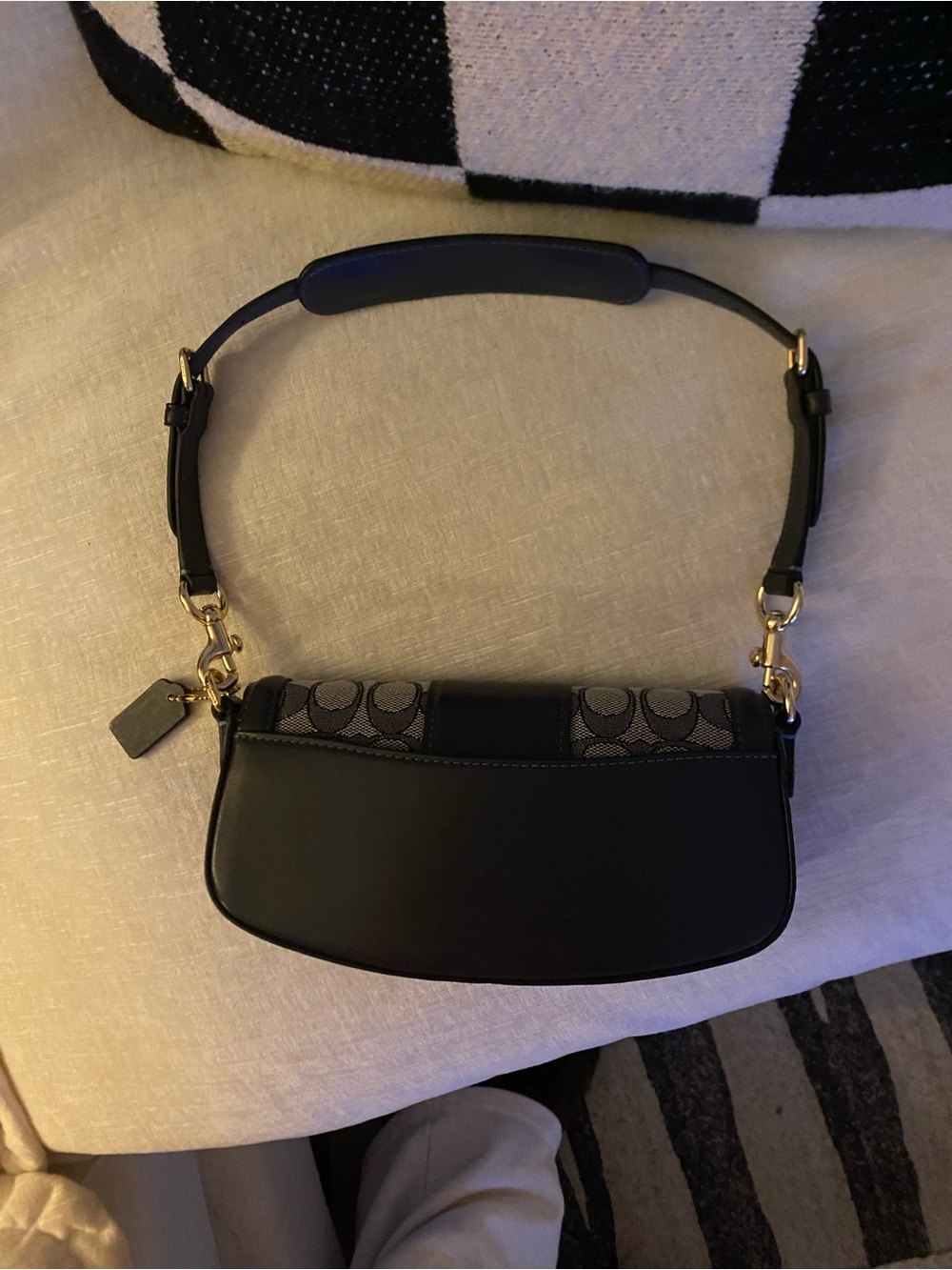 Coach Mini Shoulder Bag in Brown and Black with Gold Hardware - Picture 2 of 10